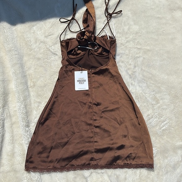 Princess Polly Wayzer Mini Dress Chocolate Size 0 NWT - Picture 6 of 8